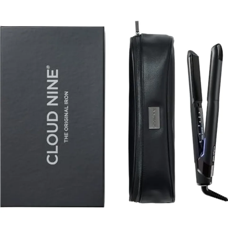 Cloud Nine The Original Iron, Glätteisen Schwarz mit 11 Temperatureinstellungen, Revive Mode® & Sericite®-Platten für gesundes, glänzendes Haar bei jedem Haartyp