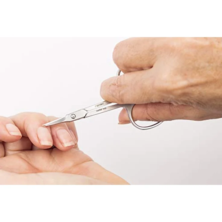 remos Profi Nagelhautschere Turmspitze Edelstahl [INOX] 9.5cm, präzise Schneide für Nagelhaut, nachstellbare Schraube, mattes Design – Bild 3