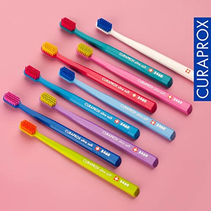 Curaprox CS5460 Handzahnbürste ultra soft, 3 Stück, farblich sortiert, Farbe nicht wählbar, sehr weiche Zahnbürste - Preisvergleich – Bild 6