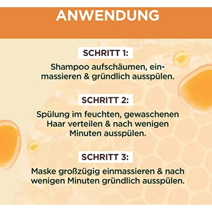 Garnier Wahre Schätze Reparierendes Shampoo Honig Schätze; XXL Format 1L, kräftigt und nährt strapaziertes und brüchiges Haar, 1000 ml – Bild 2