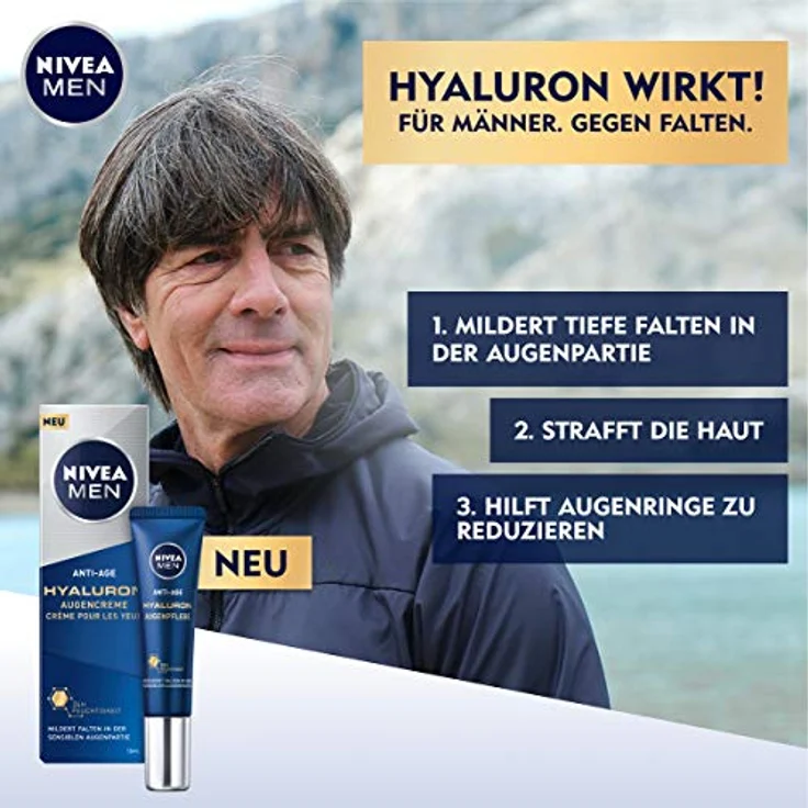Nivea Men Anti Age Hyaluron Augencreme für Herren 15 ml – Bild 3