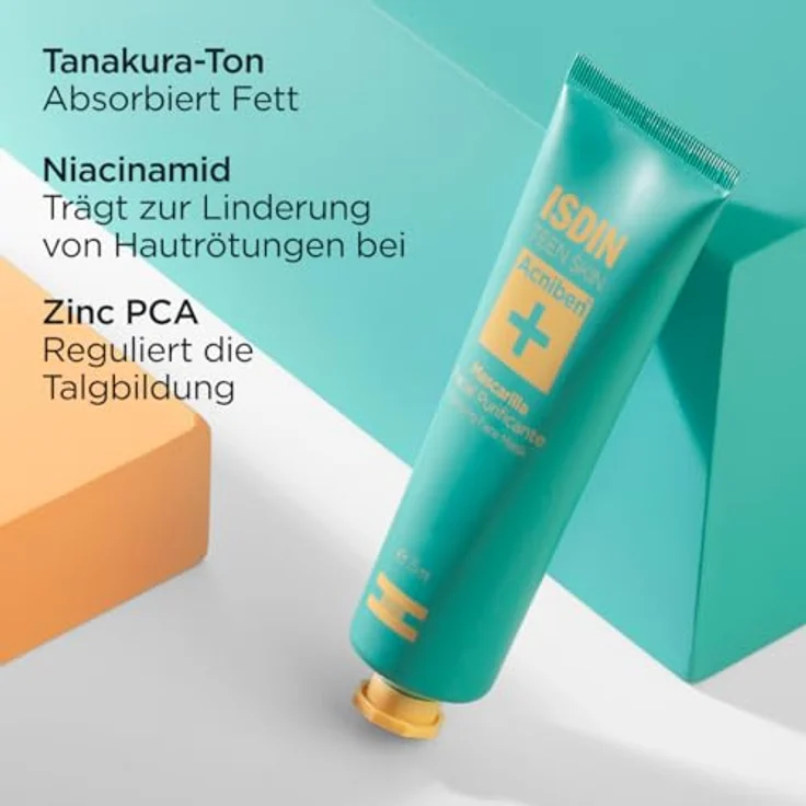 ISDIN Acniben Reinigende Gesichtsmaske (75 ml) | Porentiefe Reinigung und Talgregulierung – Bild 5