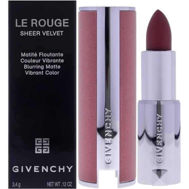 Givenchy - Le Rouge Sheer Velvet Lippenstift 3,4 g Nr. 27 - Rouge Infusé, langanhaltende, glänzende Farbe – Bild 1