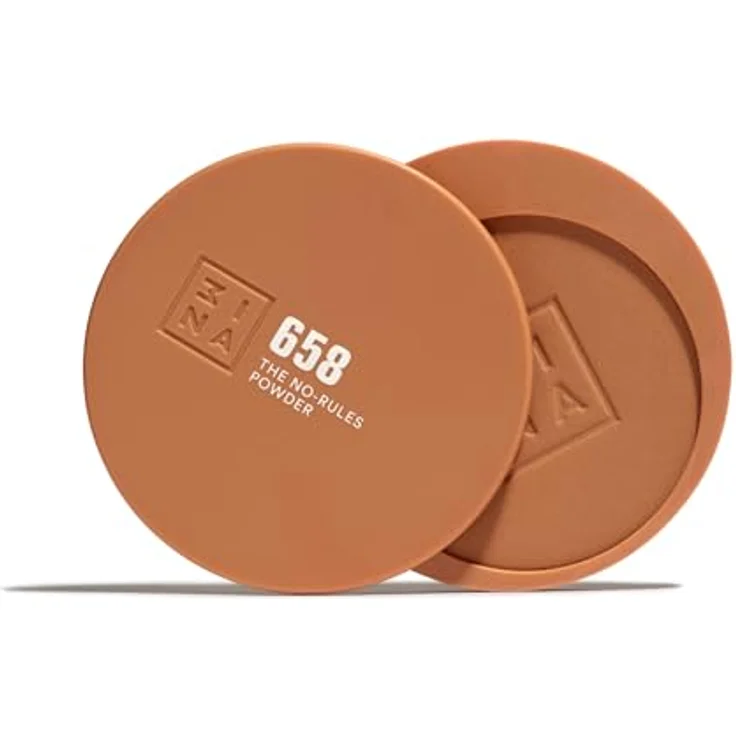 3INA The No-Rules Powder, multifunktionales Make-up für Augen, Lippen und Gesicht, 8 g, Farbton 658 - Warm honey beige, matte Textur – Bild 1