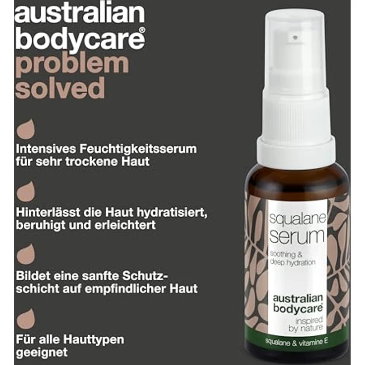 Australian Bodycare Squalan Serum mit Vitamin E, Die besten Öle für seidige Haut - Für alle Hauttypen geeignet- 30 ml – Bild 3