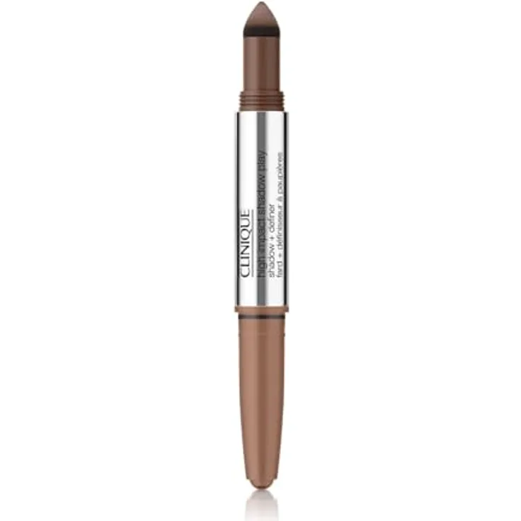 Clinique High Impact Shadow Play™ Shadow & Definer Lidschatten-Stift Duo, Farbton Double Latte, 1,9 g, leicht aufzutragen, langanhaltend, ophthalmologisch getestet