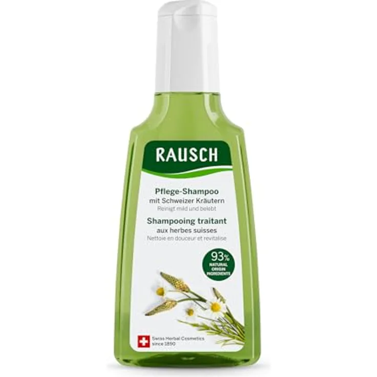 Rausch Pflege-Shampoo mit Schweizer Kräutern, 200 ml für gepflegtes Haar