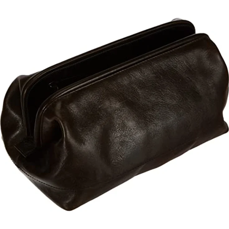 Fossil Geschenk für Männer Reise, Leder Rasierset schwarz 26,7 cm L x 14,6 cm B x 15,3 cm H MLG0724001 – Bild 4