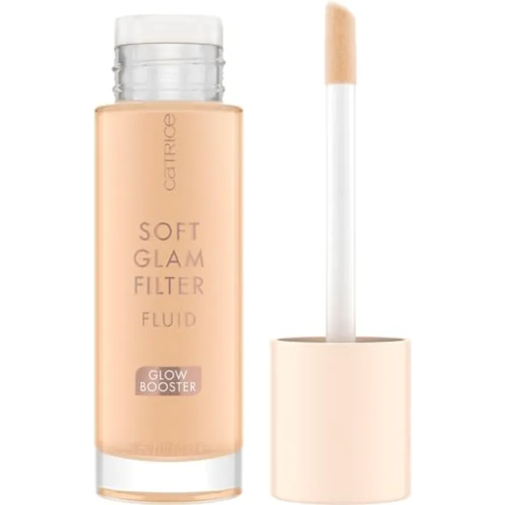 Catrice Soft Glam Filter Fluid, Basis, Nr. 015, Nude, pflegend, natürlich, glänzend, strahlend, vegan, ölfrei, ohne Parfüm, ohne Alkohol, 1er Pack (30ml)