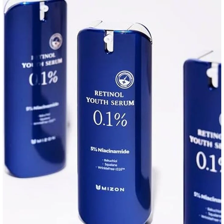 Mizon Retinol Youth 0,1% Gesichtsserum mit Faltenpflege, Bakuchiol, Peptiden und Niacinamid, 28 ml – Bild 2