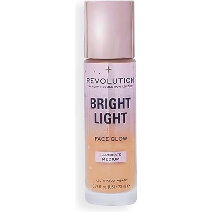 Makeup Revolution Bright Light Face Glow, aufhellendes Tönungsfluid, Farbton Illuminate Medium, 23 ml, veganer Highlighter für einen einheitlichen Teint – Bild 3