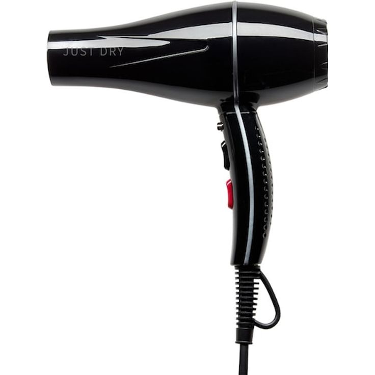 Efalock Professional JUST DRY Haartrockner, 1.500 Watt, 2 Geschwindigkeits- und 3 Temperaturstufen, schwarz
