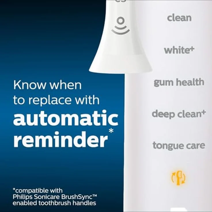 Philips Sonicare W2 Optimal White, Ersatzbürstenköpfe mit Fleckenentferner-Pad, 6er Pack, weiß – Bild 5