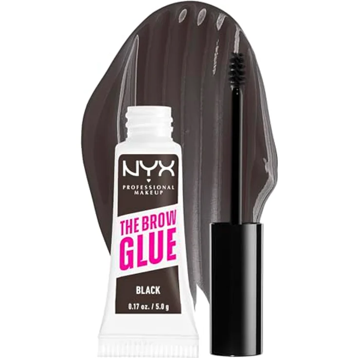 NYX PROFESSIONAL MAKEUP Brow Glue, Instant Brow Styler, Laminierter Augenbrauen-Look, Black – Bild 1