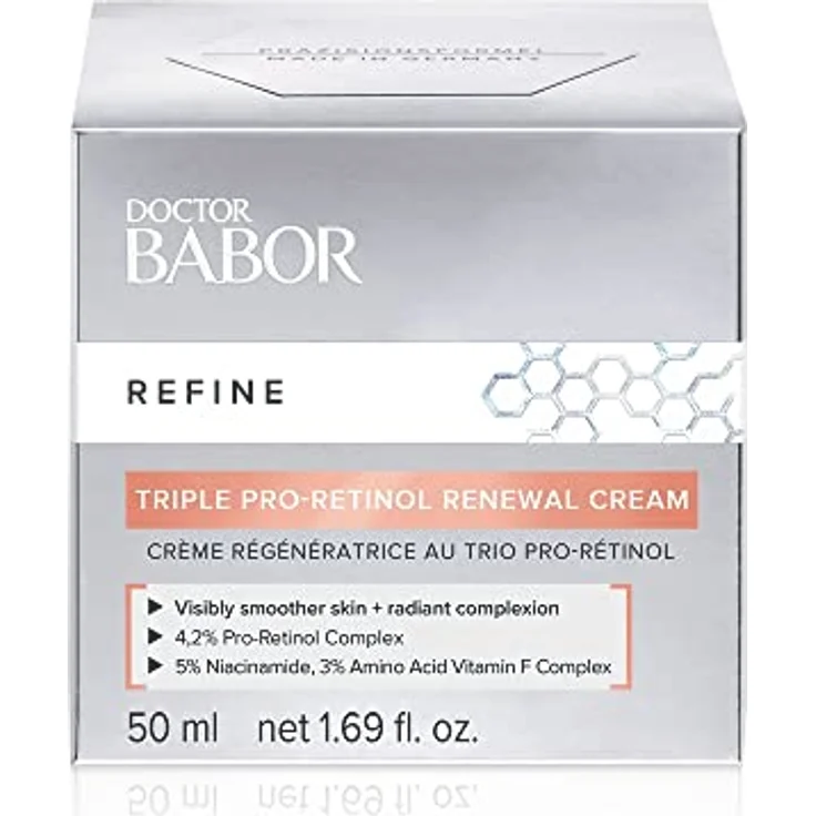 DOCTOR BABOR Straffende Creme mit Retinol, Anti-Aging Gesichtscreme für pralle Haut und gegen Hyperpigmentierung, Medizinische Anti-Falten Gesichtspflege, Triple Pro-Retinol Renewal Cream, 1 x 50 ml – Bild 2