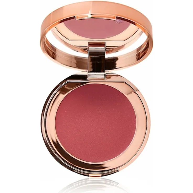 Charlotte Tilbury Beautiful Skin Island Glow Lip and Cheek Blush, 2,5 g, cremige Textur mit Himbeerblattstammzellen, COLOUR OF DREAMS