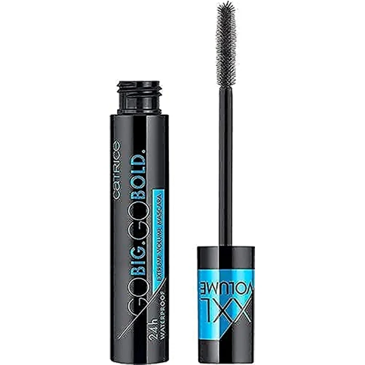 Catrice Go Big. Go Bold. 24h Waterproof Extreme Volume Mascara, Wimperntusche, schwarz, volumengebend, verlängernd, schwunggebend, matt, wasserfest, ohne Parfüm, ohne Alkohol (12ml) – Bild 1