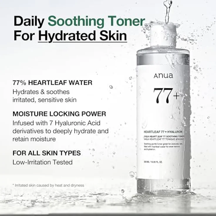 ANUA Heartleaf 77% Beruhigender Toner, pH 5,5, Feuchtigkeitsspendend, Vegan, 250 ml – Bild 3