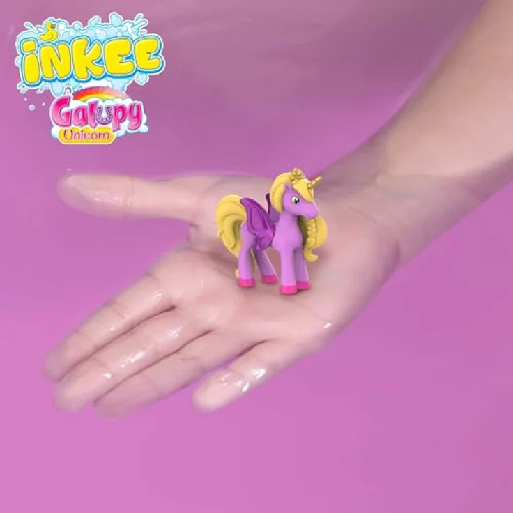 INKEE Surprise Galupy Unicorn, Einhorn Badebombe mit Karamellduft und Jojobaöl, 100g mit Überraschungsspielzeug – Bild 4