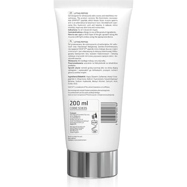 Apis Natural Cosmetics Lifting Peptide SNAP-8â„¢ Festigendes Gel für reife Haut, 200 ml, intensive Feuchtigkeitsversorgung, Faltenreduzierung – Bild 2
