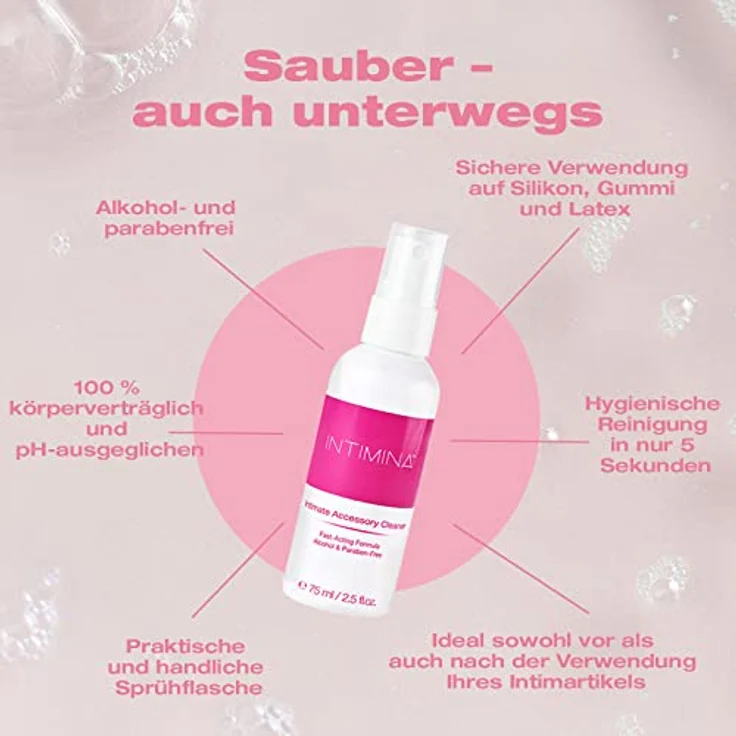 Intimina Reinigungsspray für Intimprodukte, alkoholfrei, 75 ml – Bild 3