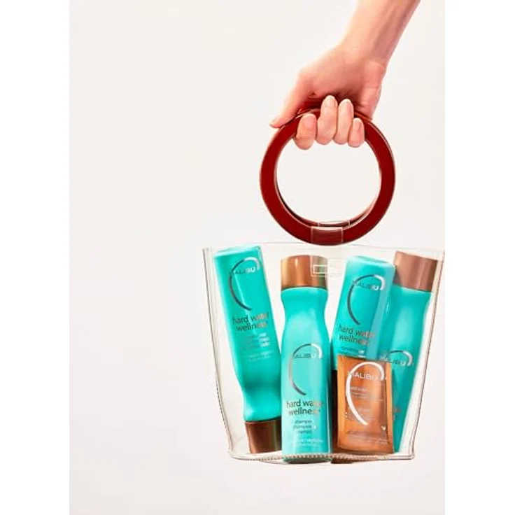 Malibu C Hard Water Wellness Collection, Shampoo und Conditioner Set 266 ml mit 4 x 5 g Haarmaske, vegan – Bild 8