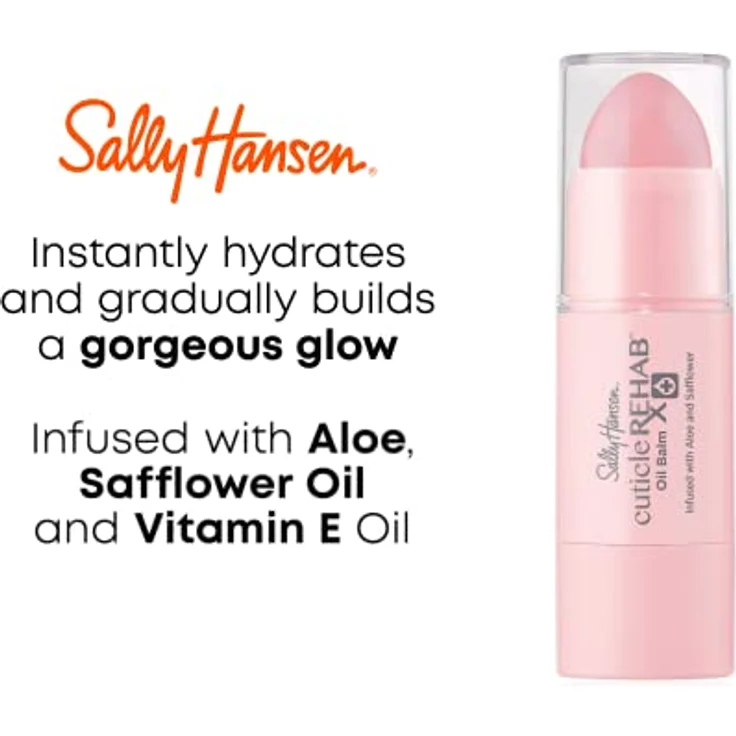 Sally Hansen Cuticle Rehab Oil Balm, feuchtigkeitsspendendes festes Öl für trockene Nagelhaut mit Aloe und Vitamin E, 5,8 ml Stick – Bild 4