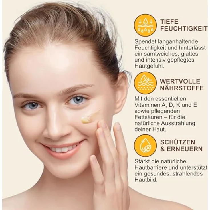 P-Beauty Tallow Honey Körper & Gesicht Balsam, natürliche Pflegecreme mit Rindertalg & Honig, beruhigt gereizte Haut, stärkt die Hautbarriere, für alle Hauttypen – Bild 5