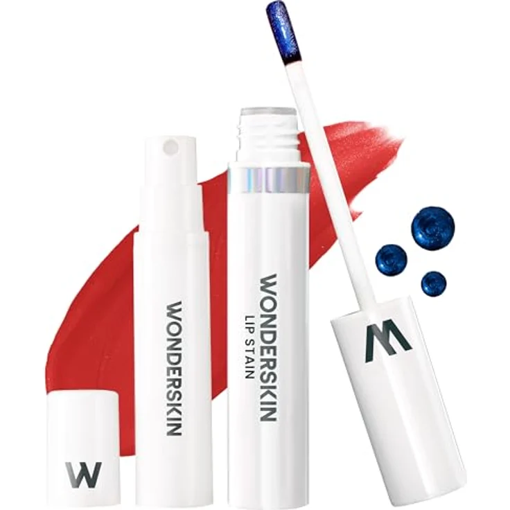 WONDERSKIN Wonder Blading Lip Stain Kit, Peel-off-Lippenstift + Aktivator, langanhaltend, Farbton Hayley, 4 ml – Bild 1