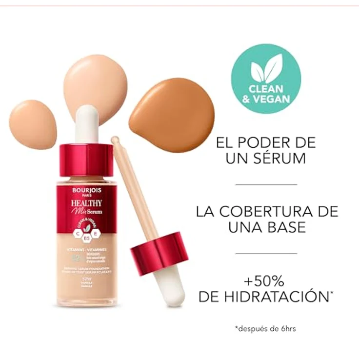 Bourjois Healthy Mix Clean Foundation Serum - 51 - Vanille hell, 30 ml – Bild 4