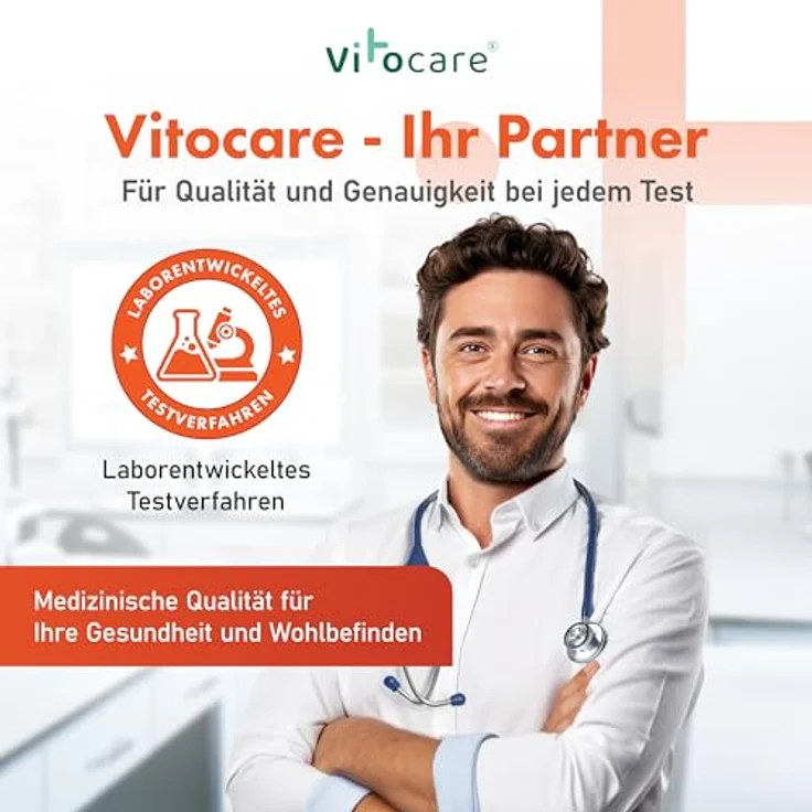 Vitocare TSH-Test 2er-Set, Schilddrüsen-Vorsorge Selbsttest für Zuhause mit schnellen Ergebnissen in 10 Minuten – Bild 7