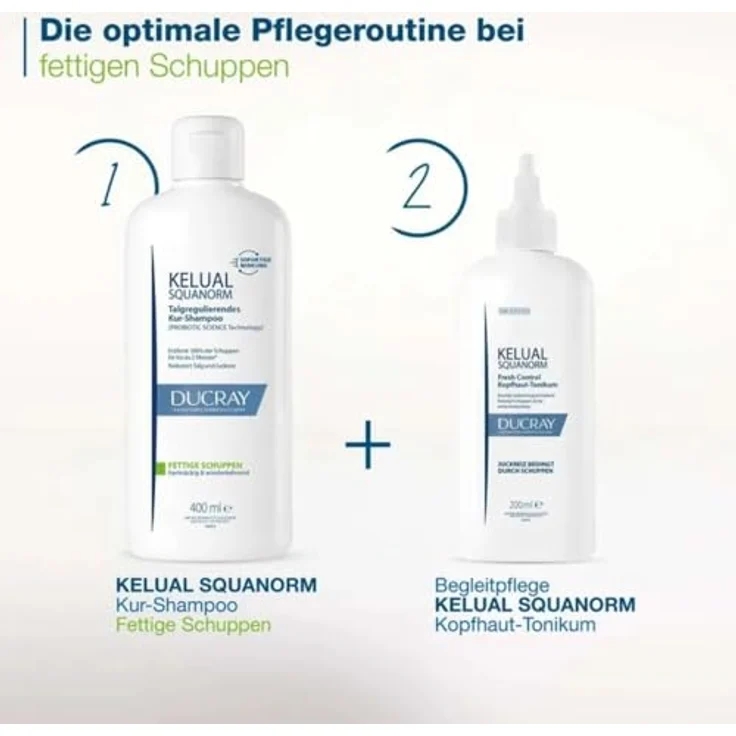 Ducray Kelual Squanorm Shampoo für fettige Schuppen, 400 ml – Bild 8