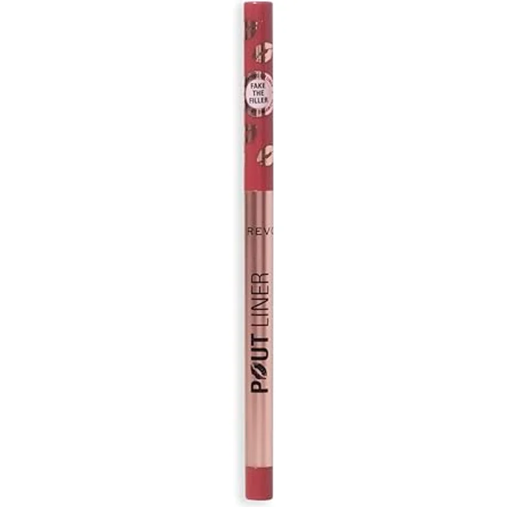 Revolution Pout Bomb Plumping Lip Liner Glaze, aufpolsternder Lipliner für perfekt definierte Lippen, Burnt Cherry Red, 0,2 g – Bild 7
