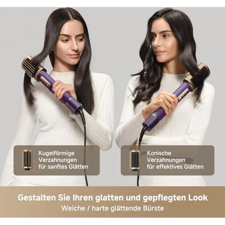 Dreame Air Style Pro, Lockenstab mit elektronischer Temperatureinstellung, 80°C, 1300 Watt, inkl. Tragetasche, schnellaufheizend – Bild 5