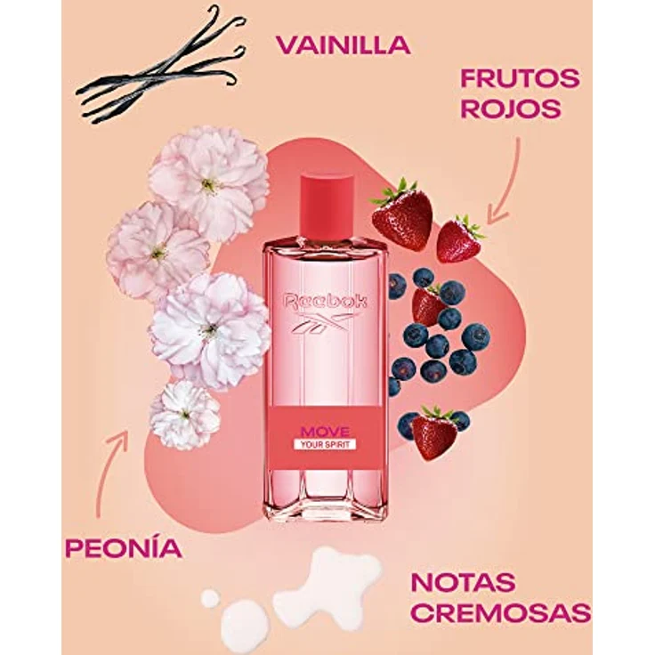 Reebok Move Your Spirit Women Edt Spray 100ml - Damenparfum, blumiger und fruchtiger Duft – Bild 3