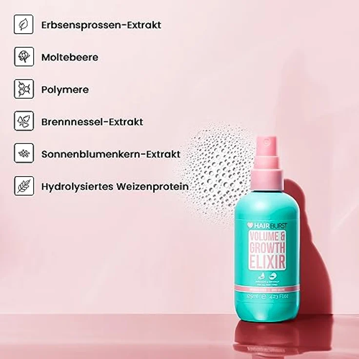 Hairburst Volume & Growth Elixir, Volumenspray für Haarwachstum und Wurzelschutz, 125 ml – Bild 3