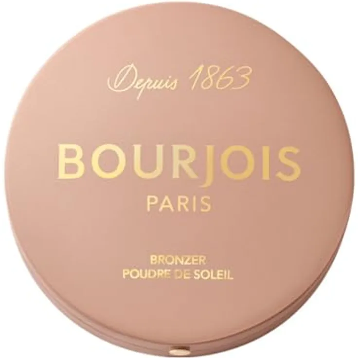 Bourjois MAXI ROUND Topf Blusher Powder 2,5 gr, Bronzer zum Konturieren, aufbaubare Farbe, Light Medium
