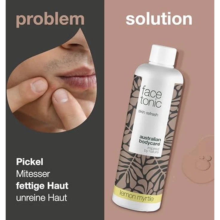 Gesichtstonikum mit Zitronenmyrte 150 ml - Alkoholfreies Gesichtstonikum mit Teebaumöl - Reinigungsmittel gegen Unreinheiten, Flecken, Pickel und Akneanfällige Haut, Natürliches Teebaumöl – Bild 2