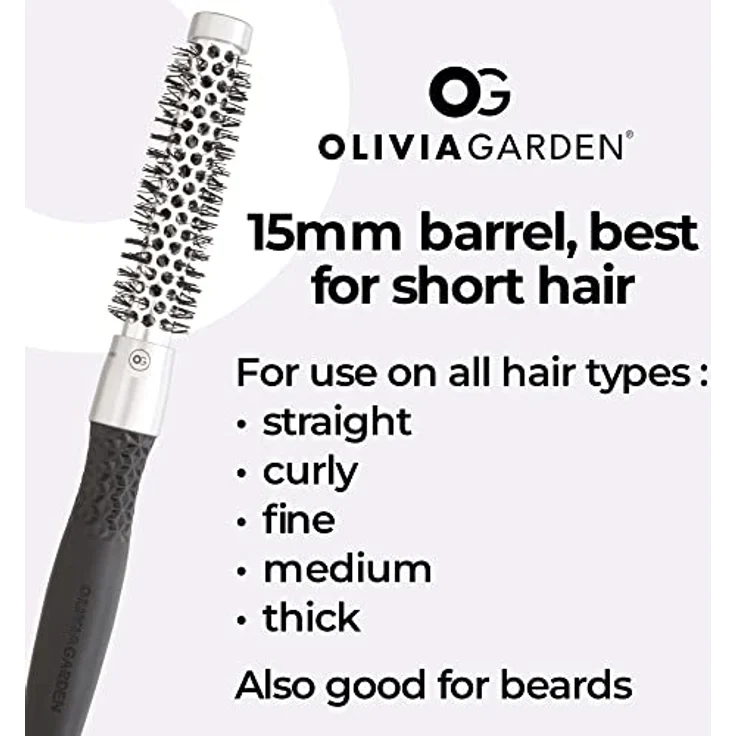Olivia Garden - Essential Blowout Classic Haarbürste, 16 mm, hitzebeständiges Aluminium und antistatisch – Bild 3