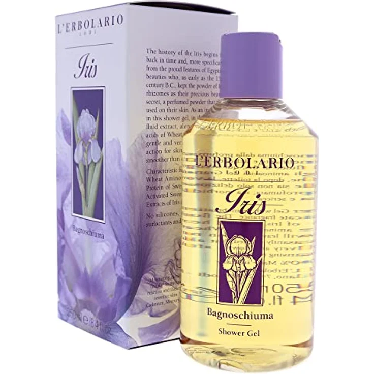 L'Erbolario Iris Bade und Duschgel, 1er Pack (1 x 250 ml) - Vegane Naturkosmetik, OHNE Parabene, Made in Italy – Bild 4