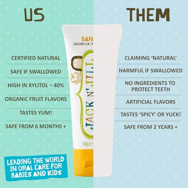 Jack & Jill Natural Tooth Paste Organic 50 g, für saubere & gesunde Zähne – Bild 5
