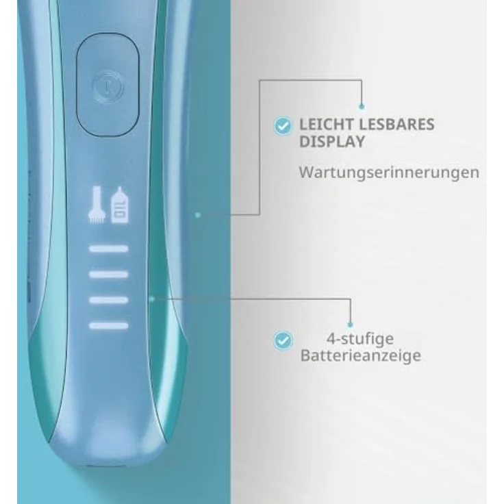 Wahl Pro Pet Motiva2 Blue Ivy, professioneller Tierhaarschneider mit 5-in-1 Schneidsatz, Akku- und Netzbetrieb, leise, ergonomisch und leicht – Bild 3