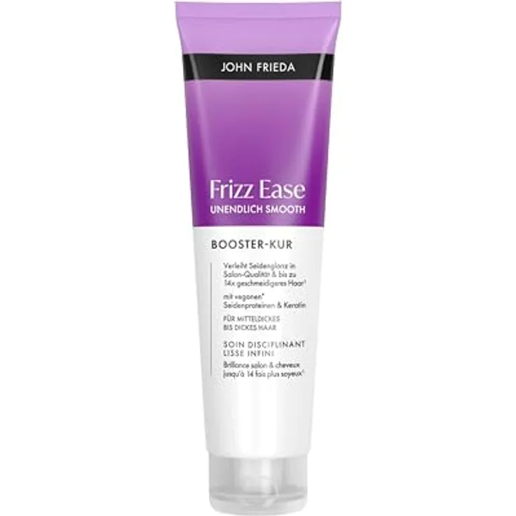 John Frieda Frizz Ease Unendlich Smooth Booster-Kur, 150 ml, für mitteldickes bis dickes, farbbehandeltes Haar, langanhaltende Frizz-Bändigung und Geschmeidigkeit