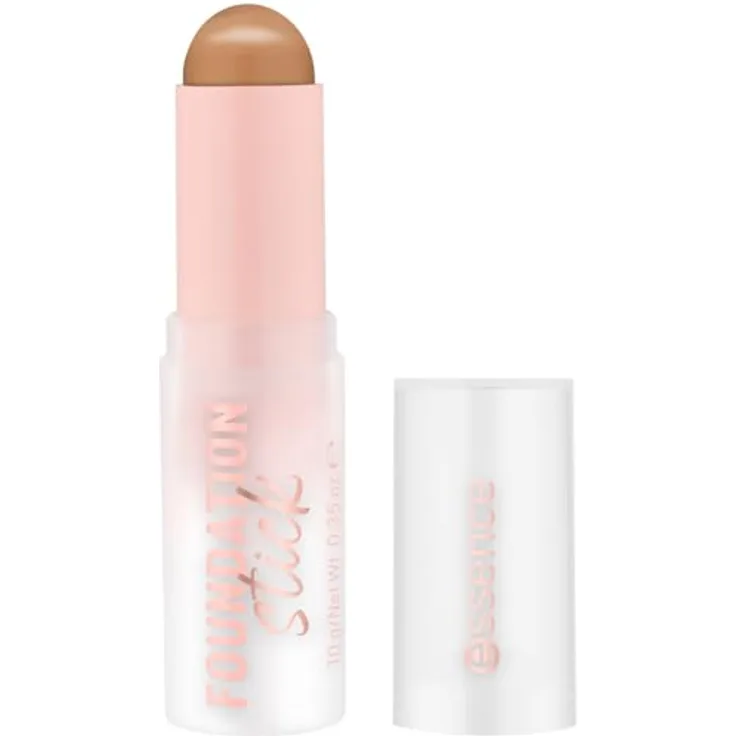essence cosmetics FOUNDATION stick, Nr. 201, Nude, pflegend, abdeckend, weichzeichnend, natürlich, vegan, ölfrei, ohne Konservierungsstoffe, ohne Parabene, 1er Pack (10g)