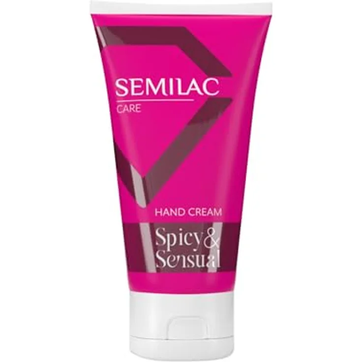 Semilac Care Spicy & Sensual Hand Cream 75 ml – Sinnlicher Duft mit Vanille & Amber, 96 % natürliche Inhaltsstoffe, schnell einziehend und nicht fettend