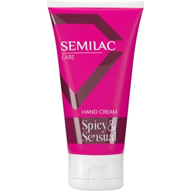 Semilac Care Spicy & Sensual Hand Cream 75 ml – Sinnlicher Duft mit Vanille & Amber, 96 % natürliche Inhaltsstoffe, schnell einziehend und nicht fettend – Bild 1