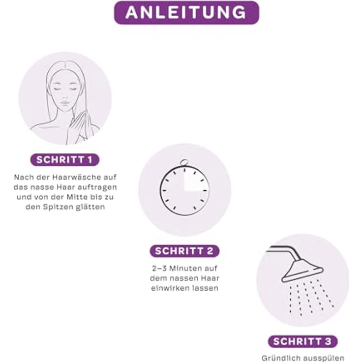 by Amazon Geschmeidiger und Glänzender Conditioner, 2 x 300 ml, feuchtigkeitsspendend für trockenes Haar, vegane Rezeptur, dermatologisch – Bild 5