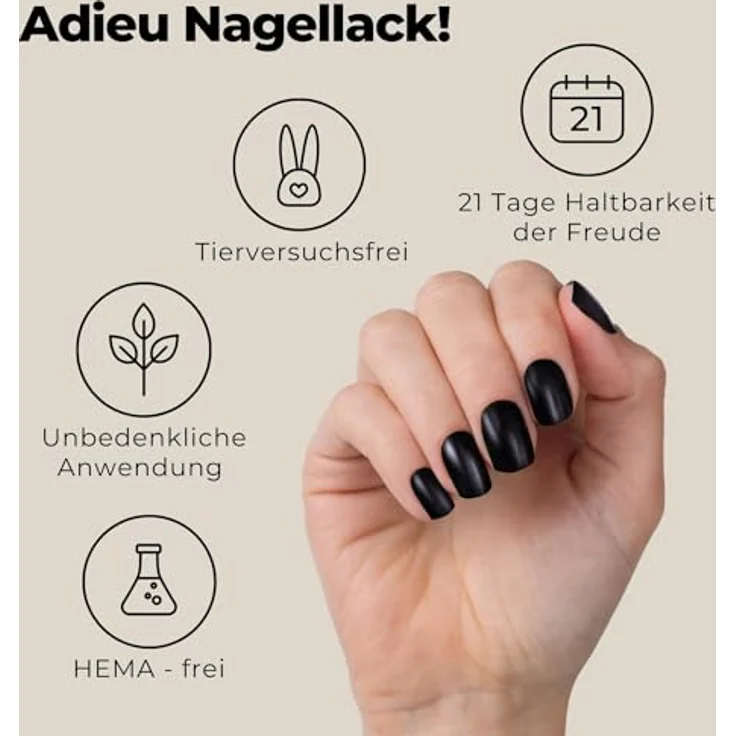Miss Sophie Nagelfolie Black Velvet Nageldesign – Bild 4