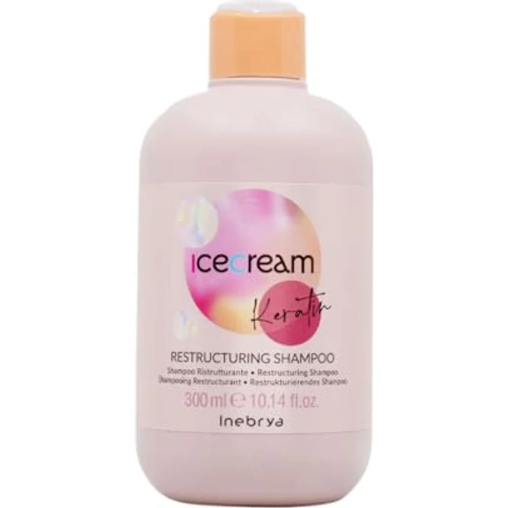 Inebrya Ice Cream Keratin Restructuring Shampoo - Shampoo Ristrutturante 300ml – Bild 2
