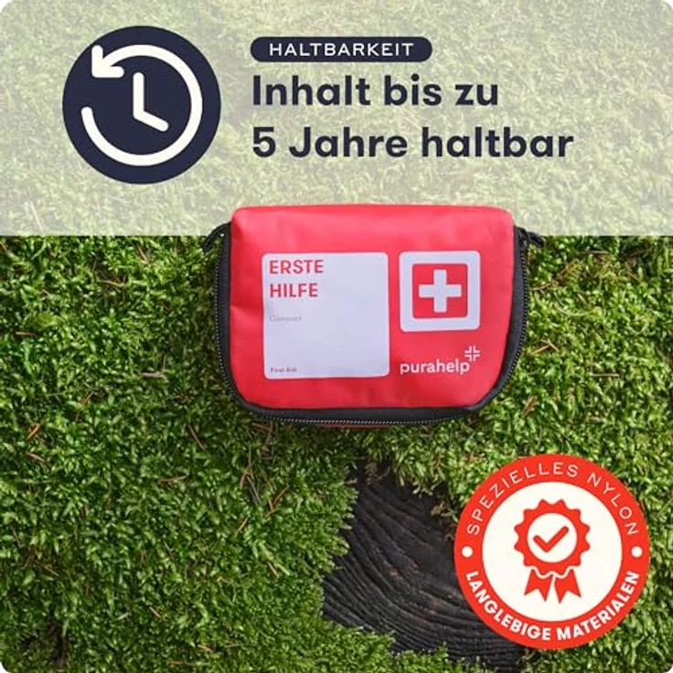 Purahelp Erste-Hilfe-Set Mini - Kompakt & Leicht - für Reisen, Outdoor, Camping, Fahrrad, (51 St), Reiseapotheke Erste Hilfe Set Outdoor – Bild 8